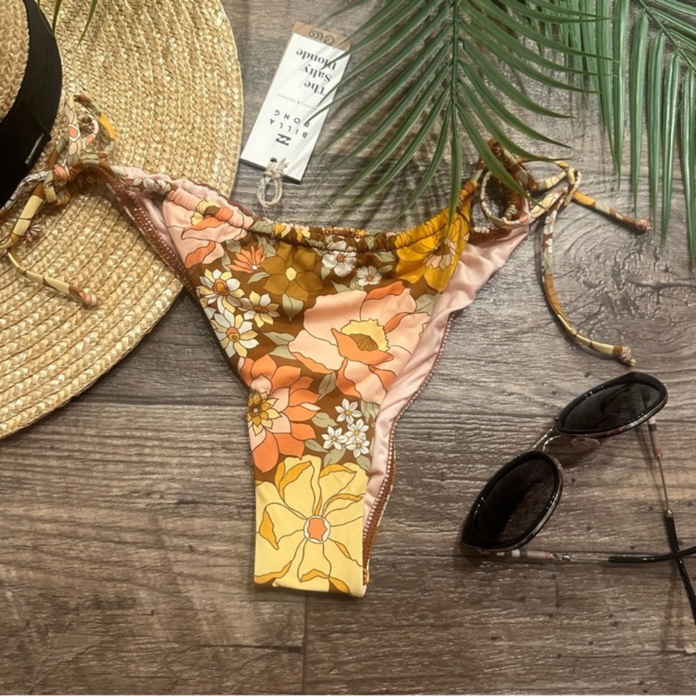 Billabong x Salty Blonde • Hike Floral Back Then Tie Side Bikini Bottom